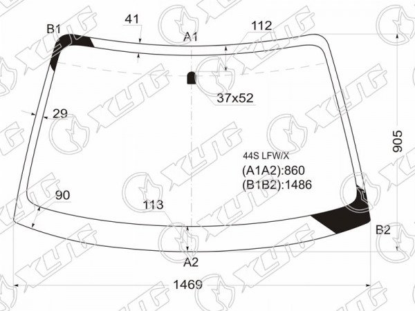Стекло лобовое Subaru Impreza 00-07  / Saab 9-2X 04-06