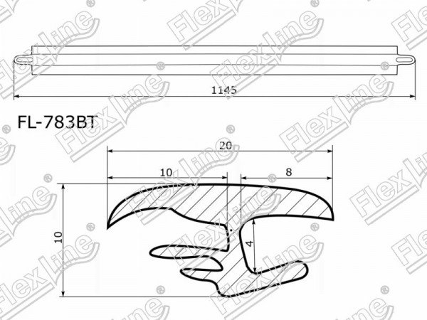Молдинг лобового стекла SUBARU LEGACY 4 /5D 93-98