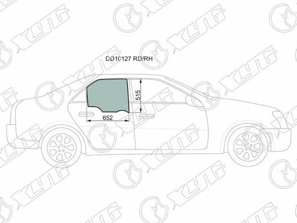 Стекло заднее правое опускное CADILLAC CTS 02-06