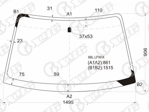 Стекло лобовое SUBARU LEGACY /OUTBACK 4 /5D 98-03