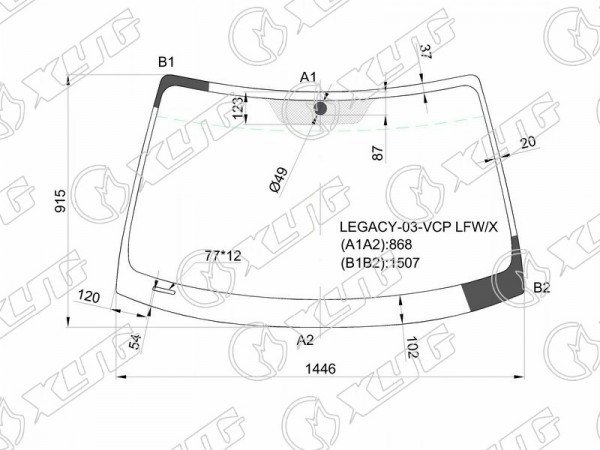 Стекло лобовое SUBARU LEGACY /OUTBACK 4 /5D 03-09