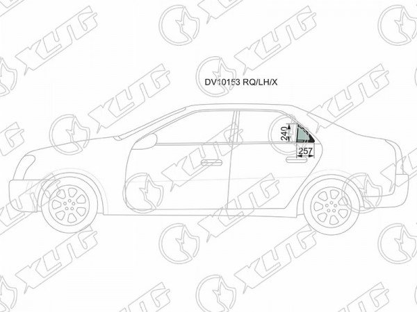 Стекло форточки (уголок) задней левой двери CADILLAC CTS 02-06