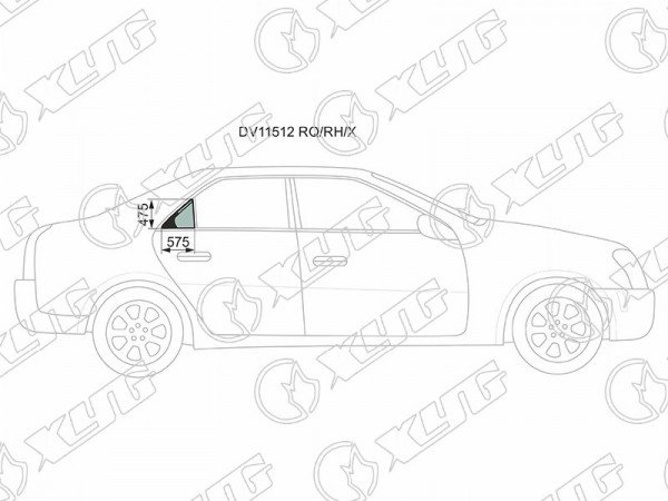 Стекло форточки (уголок) задней правой двери CADILLAC CTS 4D 07-13