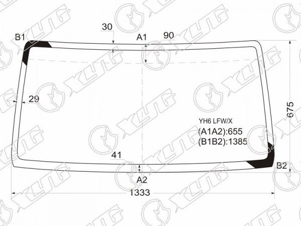 Стекло лобовое Suzuki Carry Truck 99-13  / Every 99-05