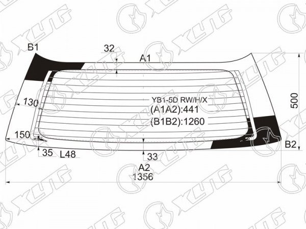 Стекло заднее с обогревом SUZUKI CULTUS CRESCENT /ESTEEM 5D WGN 95-02