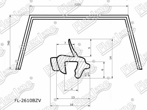 Молдинг лобового стекла (П-образный) Suzuki Escudo 05-17  / Grand Vitara 05-16