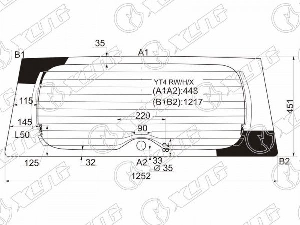 Стекло заднее с обогревом SUZUKI ESCUDO /GRAND VITARA SUV 3 /5D 05-15