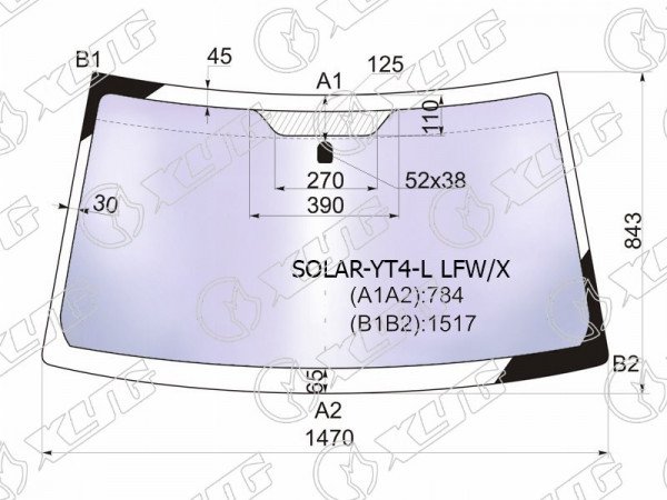 Стекло лобовое атермальное SUZUKI ESCUDO /GRAND VITARA SUV 3 /5D 05-15 (Solar-X защита от ульт