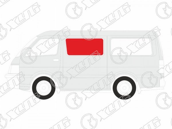 Стекло заднее левое опускное SUZUKI EVERY DA64W VAN 05-15