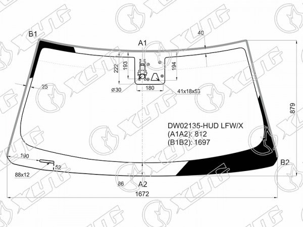 Стекло лобовое + дд + камера + проекция CADILLAC ESCALADE /TAHOE /GMC YUKON 15-20