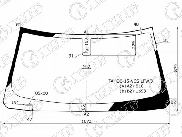 Стекло лобовое + дд CADILLAC ESCALADE /CHEVROLET SUBURBAN /TAHOE /GMC YUKON 15-20