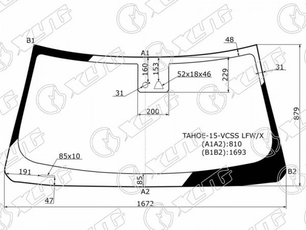 Стекло лобовое + дд + камера CADILLAC ESCALADE /TAHOE /GMC YUKON 15-20