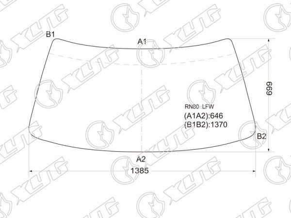 Стекло лобовое Toyota Hilux Pick Up 88-97  / Great Wall Safe 01-09