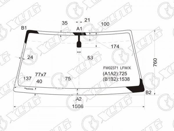 Стекло лобовое Toyota 4Runner 02-09  / Hilux Surf 02-09
