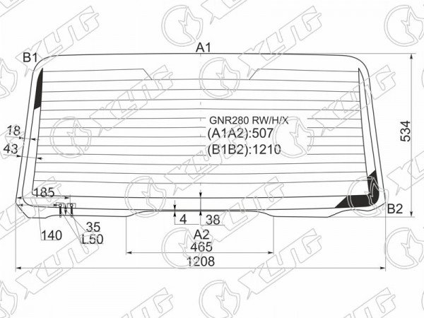 Стекло заднее с обогревом TOYOTA 4RUNNER 09-