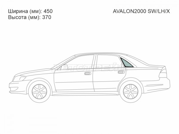 Стекло кузова боковое (не опускное) (Слева / Цвет зеленый) Toyota Avalon 99-04