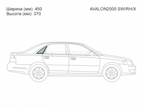 Стекло кузова боковое (не опускное) (Справа / Цвет зеленый) Toyota Avalon 99-04