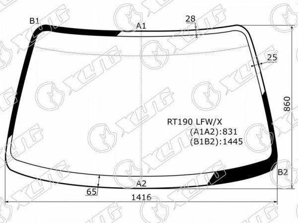 Стекло лобовое TOYOTA CORONA /CALDINA /CARINA E /CORONA SF 4 /5D 92-02