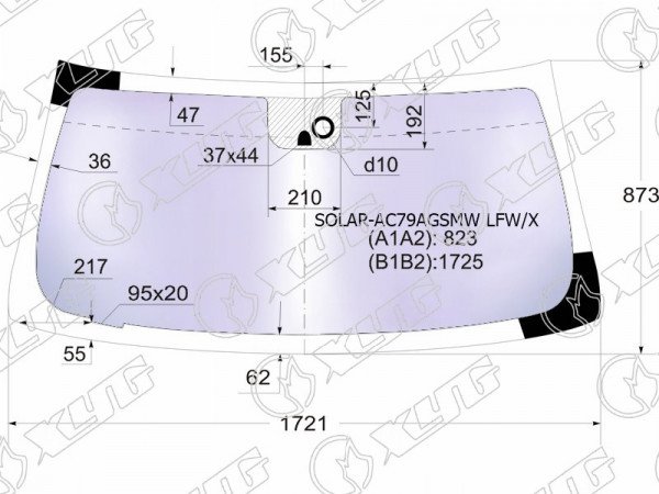 Стекло лобовое атермальное + дд CADILLAC ESCALADE /CHEVROLET TAHOE 06-14