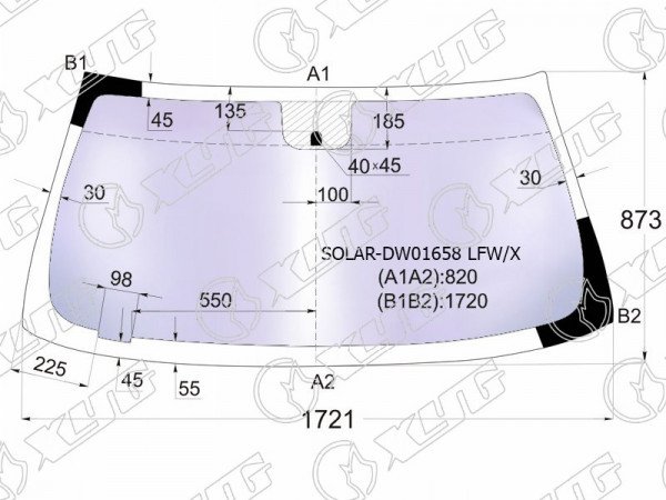 Стекло лобовое атермальное CADILLAC ESCALADE /CHEVROLET TAHOE 06-14