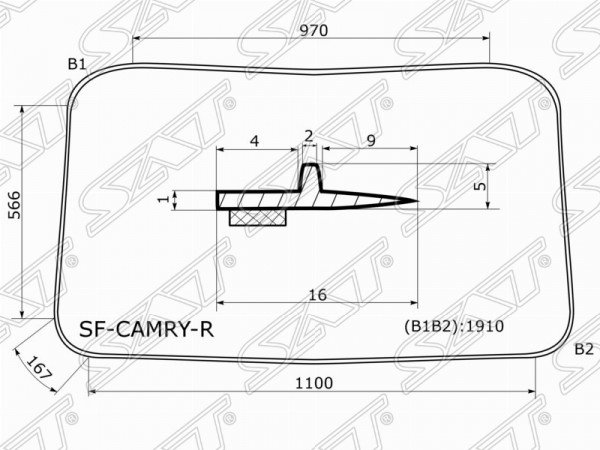 Молдинг заднего стекла TOYOTA CAMRY 06-11