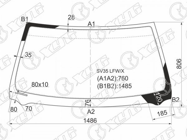 Стекло лобовое TOYOTA CAMRY /SCEPTER 4 /5D 91-96