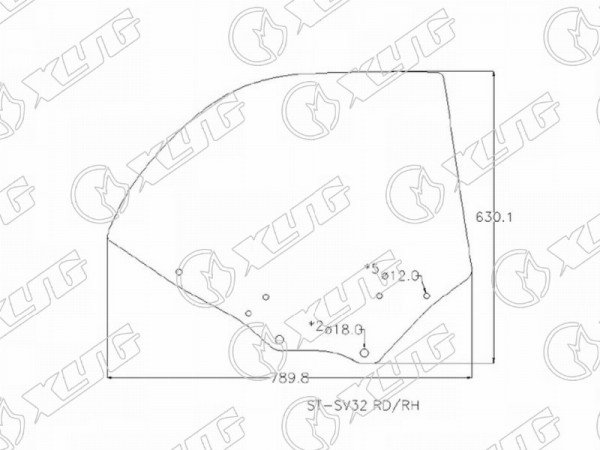 Стекло заднее правое опускное TOYOTA VISTA /CAMRY 4D HARDTOP 90-94