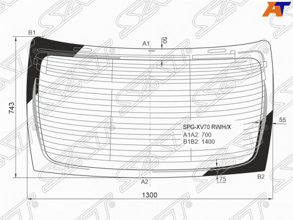Стекло заднее с обогревом TOYOTA CAMRY XV70 17-