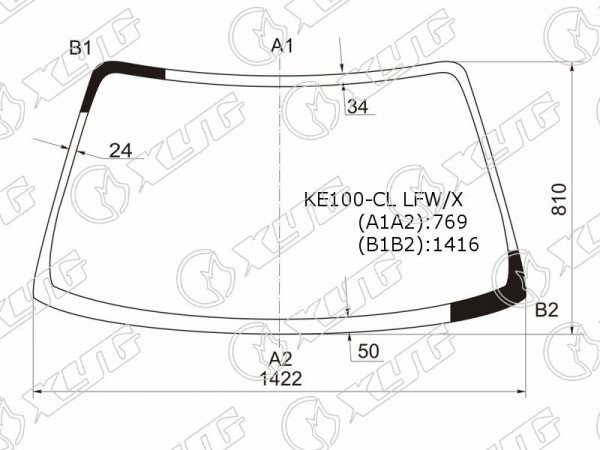 Стекло лобовое TOYOTA COROLLA 4 /5D 91-02