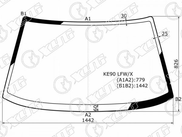 Стекло лобовое Toyota Corolla (E90) 87-92