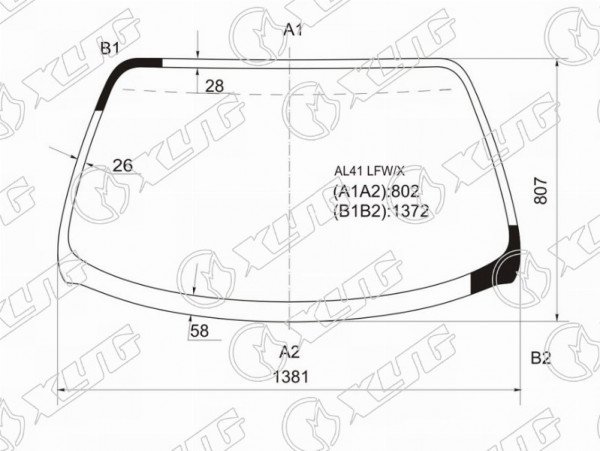 Стекло лобовое TOYOTA TERCEL /CORSA /COROLLA II 3 /4D 90-94