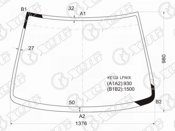 Стекло лобовое Toyota Corolla Spacio (E110) 97-01