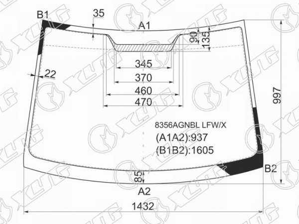 Стекло лобовое Toyota Corolla Verso 04-09