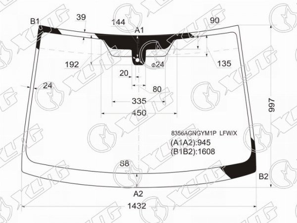 Стекло лобовое + дд TOYOTA COROLLA VERSO II 04-09