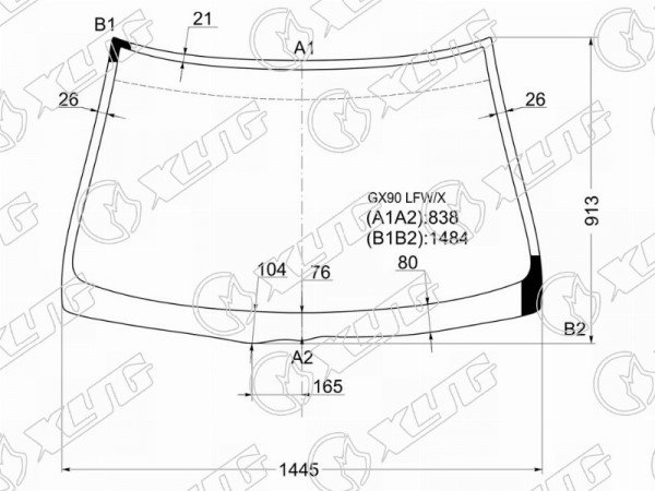 Стекло лобовое TOYOTA CRESTA 4D SED 92-96