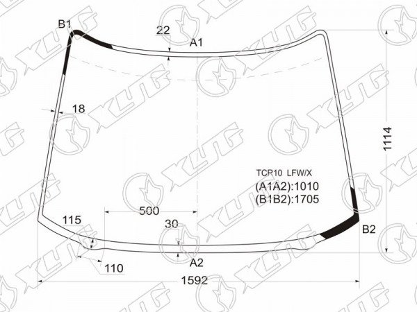 Стекло лобовое TOYOTA ESTIMA /PREVIA 90-99