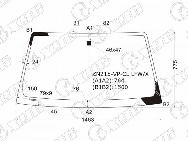 Стекло лобовое TOYOTA HILUX PICK-UP /FORTUNER 5D 04-15