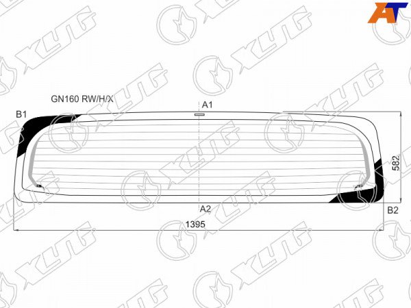 Стекло заднее с обогревом TOYOTA FORTUNER 15-