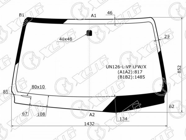 Стекло лобовое TOYOTA HILUX PICK UP 15- / FORTUNER 15-