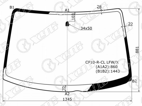 Стекло лобовое Toyota Funcargo 99-05  / Yaris Verso 99-06