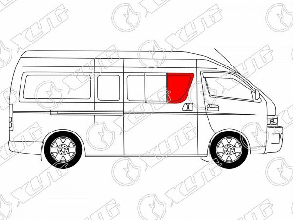 Стекло кузова переднее правое N1 OYOTA HIACE H200 (STANDARD) LHD 04-