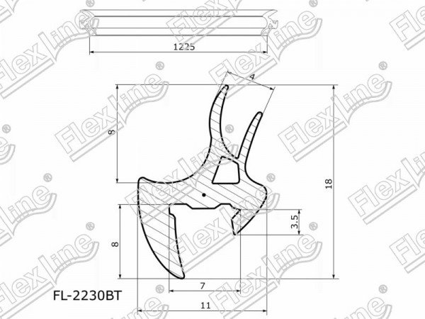 Молдинг лобового стекла TOYOTA KLUGER /HIGHLANDER 00-07