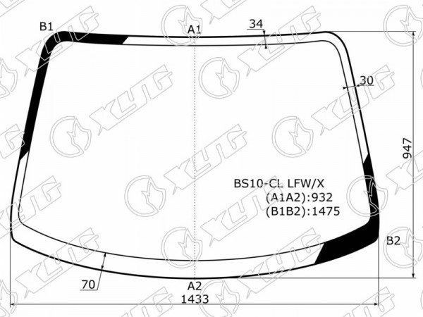 Стекло лобовое Toyota Ipsum (SXM10) 96-01  / Picnic 96-01