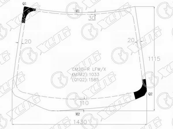 Стекло лобовое TOYOTA IPSUM 01-09