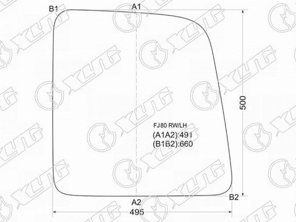 Стекло заднее (распашной двери) левое TOYOTA LAND CRUISER #J80 90-98