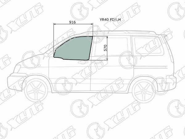 Стекло переднее левое опускное TOYOTA TOWNACE NOAH /LITEACE 96-07