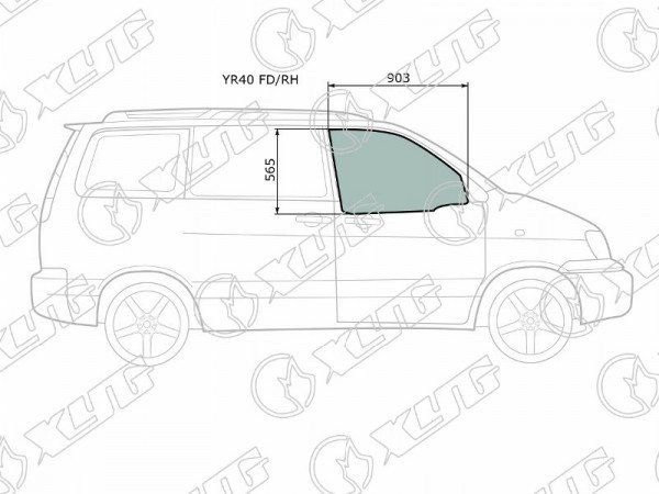 Стекло переднее правое опускное TOYOTA TOWNACE NOAH /LITEACE 96-07