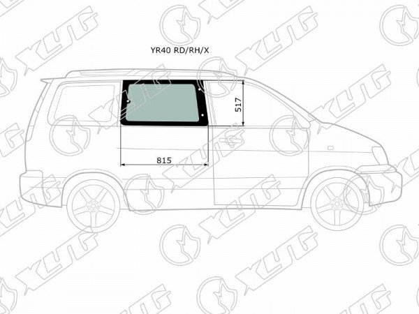 Стекло заднее правое открывное TOYOTA TOWNACE NOAH /LITEACE 96-07