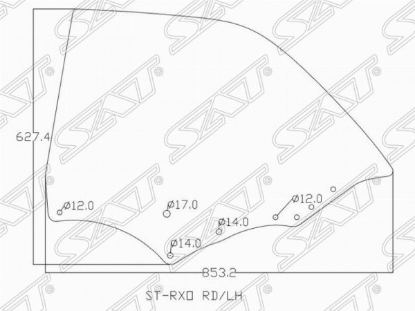 Стекло заднее левое опускное TOYOTA MARK II #X100 96-00