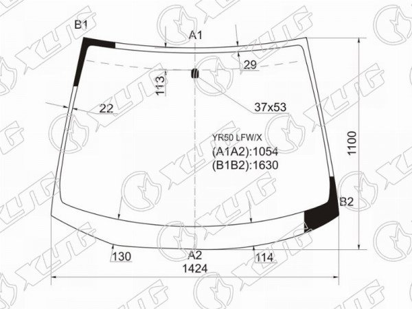 Стекло лобовое TOYOTA NOAH /VOXY 01-07